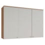 Armário Aéreo Requinte 120cm 3 Portas Nature/Areia - Móveis Henn