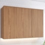 Armário Aéreo Requinte 120cm 3 Portas Nature - Móveis Henn