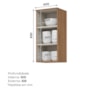 Armário Aéreo Requinte 40cm 1 Porta Nature/Areia - Móveis Henn