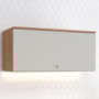 Armário Aéreo Requinte 80cm 1 Porta Basculante Nature/Areia - Móveis Henn