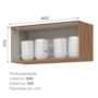 Armário Aéreo Requinte 80cm 1 Porta Basculante Nature/Areia - Móveis Henn