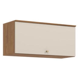Armário Aéreo Requinte 80cm 1 Porta Basculante Nature/Areia - Móveis Henn