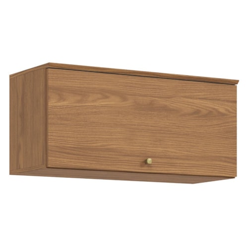 Armário Aéreo Requinte 80cm 1 Porta Basculante Nature - Móveis Henn 