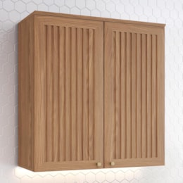 Armário Aéreo Requinte 80cm 2 Portas Nature - Móveis Henn