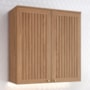Armário Aéreo Requinte 80cm 2 Portas Nature - Móveis Henn