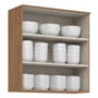 Armário Aéreo Requinte 80cm 2 Portas Nature - Móveis Henn