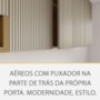 Armário Aéreo Simone Mendes 120cm 2 Portas Carvalho/Greige com Nicho - Nesher