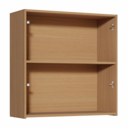 Armário Aéreo Simone Mendes 80cm 2 Portas Carvalho/Greige - Nesher