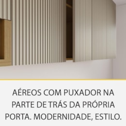 Armário Aéreo Simone Mendes 80cm 2 Portas Carvalho/Greige - Nesher