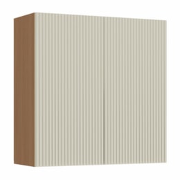 Armário Aéreo Simone Mendes 80cm 2 Portas Carvalho/Greige - Nesher