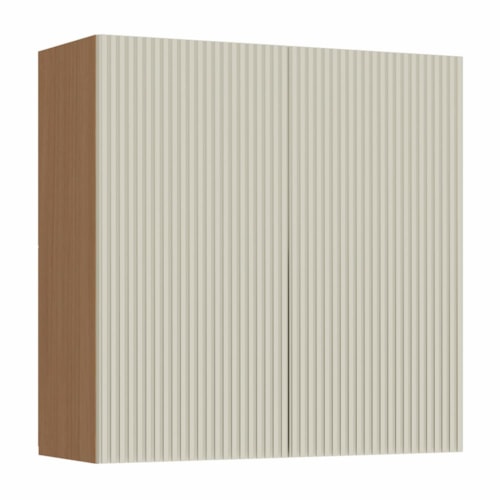 Armário Aéreo Simone Mendes 80cm 2 Portas Carvalho/Greige - Nesher