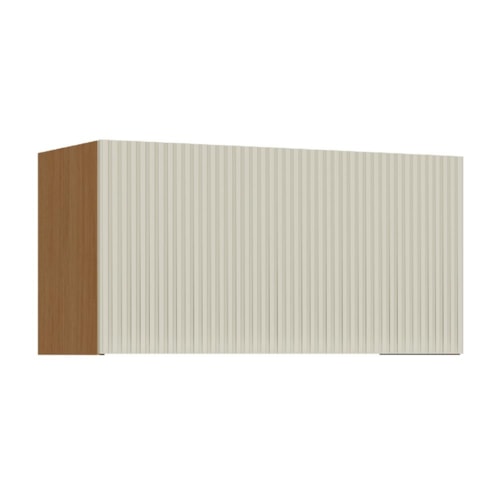 Armário Aéreo Simone Mendes Geladeira 80m 1 Porta Basculante Carvalho/Greige - Nesher