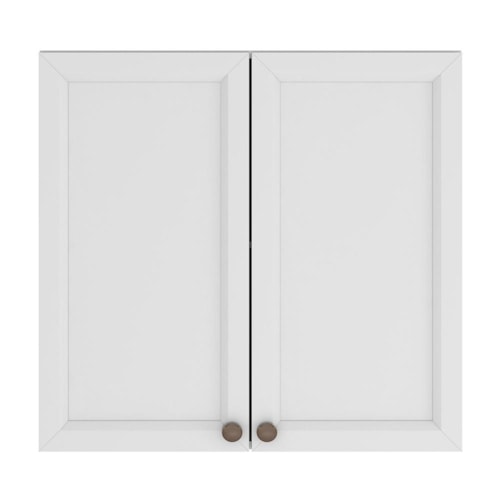 Armário Aéreo Unna 2 Portas 80cm Branco - Poliman Móveis