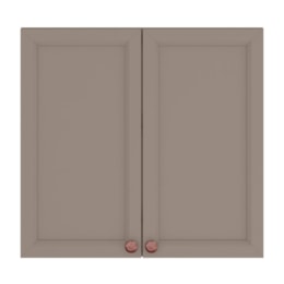 Armário Aéreo Unna 2 Portas 80cm Gris - Poliman Móveis
