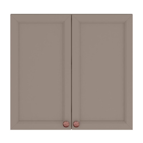 Armário Aéreo Unna 2 Portas 80cm Gris - Poliman Móveis