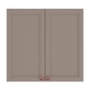 Armário Aéreo Unna 2 Portas 80cm Gris - Poliman Móveis