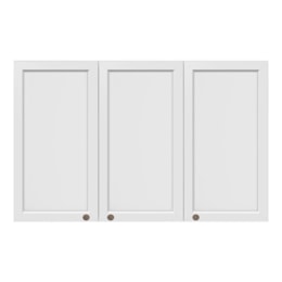 Armário Aéreo Unna 3 Portas 120cm Branco - Poliman Móveis Armário Aéreo Unna 3 Portas 120cm Branco - Poliman Móveis