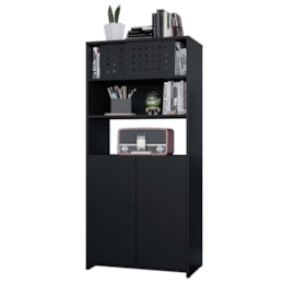 Armário Alto Organizador Gamer Pixel Preto - PR Móveis   Armário Alto Organizador Gamer Pixel Preto - PR Móveis