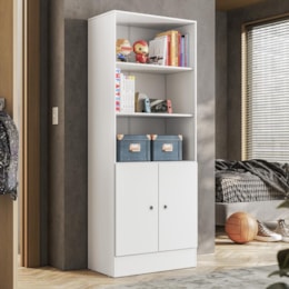 Armário Gamer 2 Portas Branco - Qmovi   Armário Gamer 2 Portas Branco - Qmovi