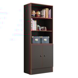 Armário Gamer 2 Portas Preto/Vermelho - Qmovi   Armário Gamer 2 Portas Preto/Vermelho - Qmovi