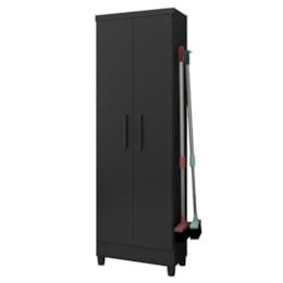 Armário Multiuso 2 Portas 879 Preto Fosco - Qmovi Armário Multiuso 2 Portas 879 Preto Fosco - Qmovi