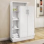 Armário Multiuso Elite 2 Portas Branco com Chave - Demóbile