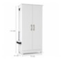 Armário Multiuso Jade 2 Portas Branco - Moval 