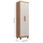 Armário Multiuso Lite 2 Portas Nature/Off White - Móveis Leão