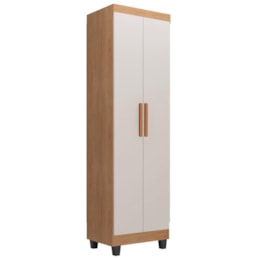Armário Multiuso Lite 2 Portas Nature/Off White - Móveis Leão