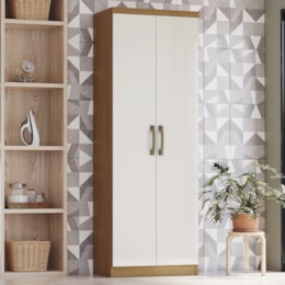 Armário Multiuso Margarida 2 Portas Cinamomo/Off White - Móveis Henn