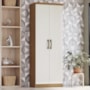 Armário Multiuso Margarida 2 Portas Cinamomo/Off White - Móveis Henn