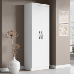 Armário Multiuso New 2 Portas Branco - Aramóveis Armário Multiuso New 2 Portas Branco - Aramóveis