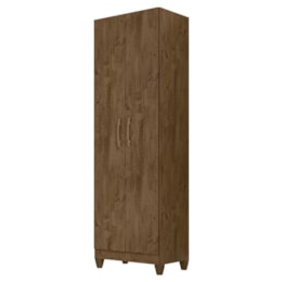 Armário Multiuso New Íris 2 Portas Castanho Wood - Moval