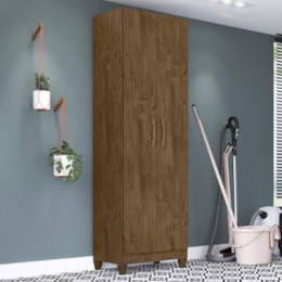 Armário Multiuso New Íris 2 Portas Castanho Wood - Moval