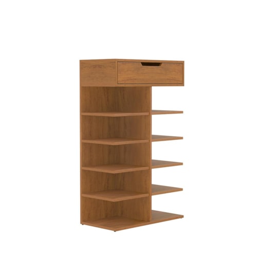 Armário Multiuso Sapateira Agata 1 Gaveta Cedro - Casa D