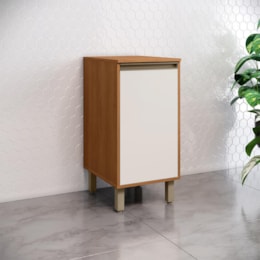 Balcão 01 Porta 40cm Venaly Cinamomo/Off White - Móveis Henn