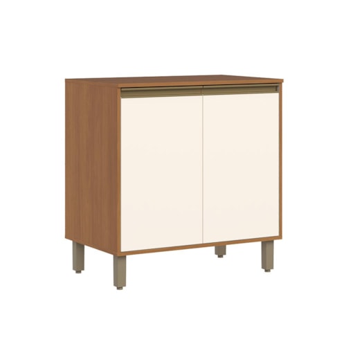 Balcão 02 Portas 80cm Venaly Cinamomo/Off White - Móveis Henn