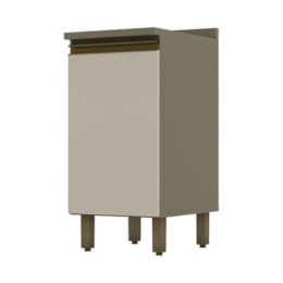 Balcão 1 Porta 40cm Duna/Cristal com Tampo Connect - Móveis Henn Balcão 1 Porta 40cm Duna/Cristal com Tampo Connect - Móveis Henn