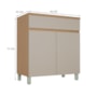 Balcão 2 Portas 1 Gaveta Realeza Premium 80cm Greige - Nesher