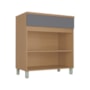 Balcão 2 Portas 1 Gaveta Realeza Premium 80cm Titânio - Nesher