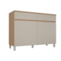Balcão 2 Portas 2 Gavetas Realeza Premium 120cm Greige - Nesher