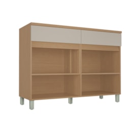 Balcão 2 Portas 2 Gavetas Realeza Premium 120cm Greige - Nesher