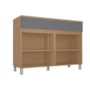 Balcão 2 Portas 2 Gavetas Realeza Premium 80cm Titânio - Nesher