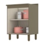 Balcão 2 Portas 60cm Connect Duna/Cristal com Tampo - Móveis Henn