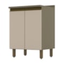 Balcão 2 Portas 60cm Connect Duna/Cristal com Tampo - Móveis Henn