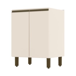 Balcão 2 Portas 60cm sem Tampo Connect Off White - Móveis Henn Balcão 2 Portas 60cm sem Tampo Connect Off White - Móveis Henn