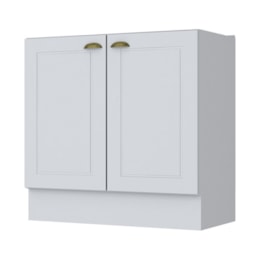 Balcão 2 Portas 80cm Americana Branco - Móveis Henn Balcão 2 Portas 80cm Americana Branco - Móveis Henn
