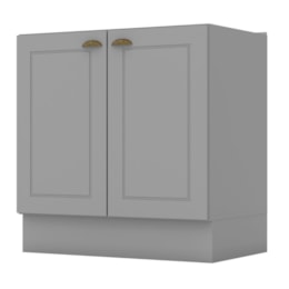 Balcão 2 Portas 80cm Americana Cinza - Móveis Henn Balcão 2 Portas 80cm Americana Cinza - Móveis Henn