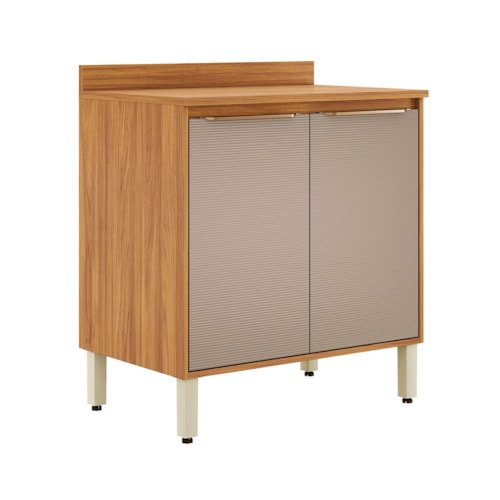 Balcão 2 Portas 80cm Plena Cinamon/Nude Prime TX - Demóbile