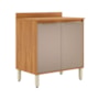 Balcão 2 Portas 80cm Plena Cinamon/Nude Prime TX - Demóbile